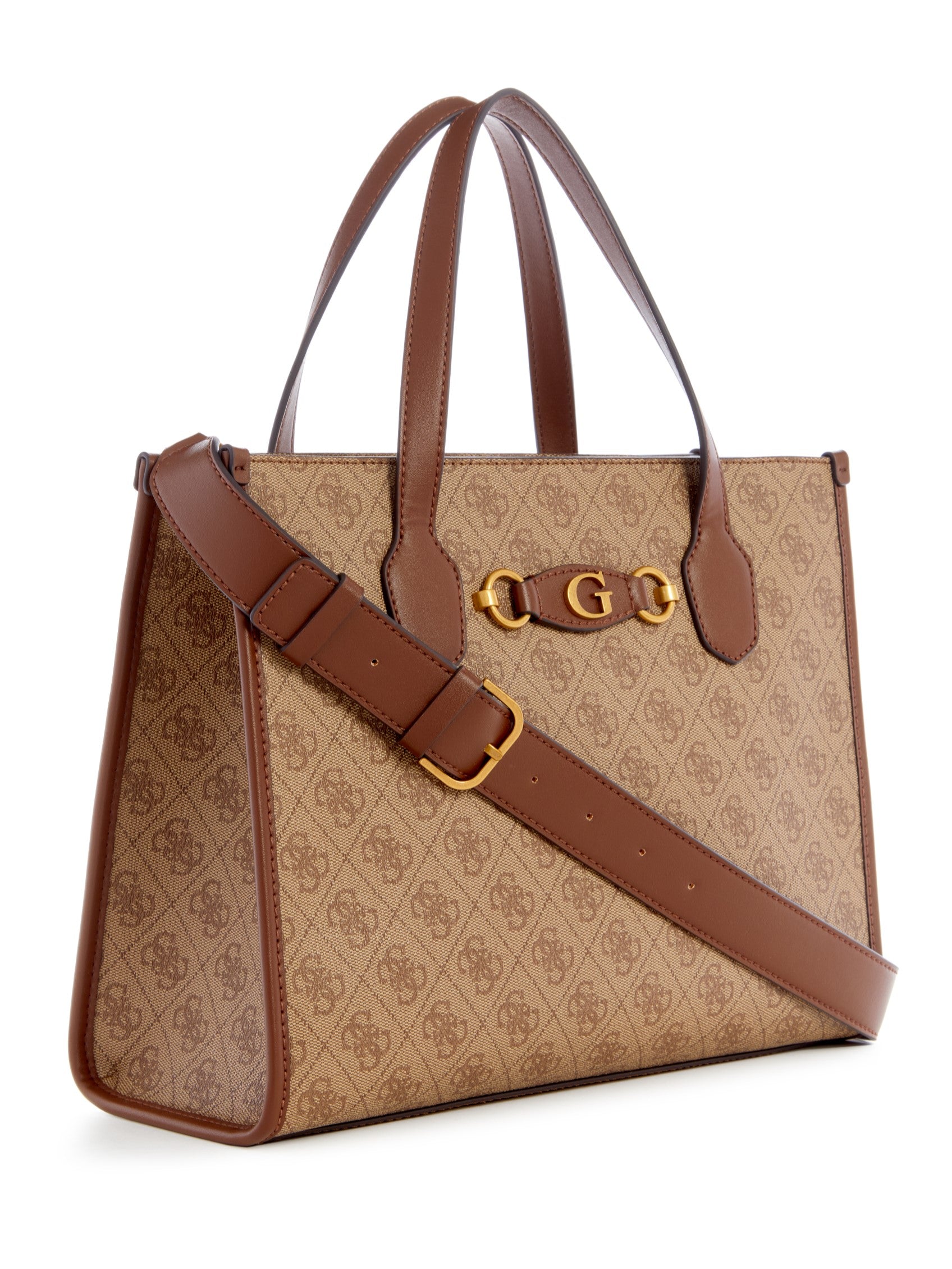 Guess Sb865422 Ahb Izzy 2 Compartment Tote  Brown