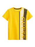 Guess Kids Short Sleeves T-Shirt In Yellow