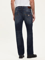 Guess Avalanche Mens Slim Bootlag Jeans In Medium Wash