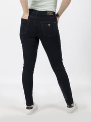 Guess Womens Eve Sexy Curve Denim Jeans In  Blue Black