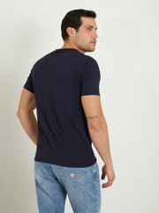 Guess Mens Short Sleeves Cn Box Logo T-Shirt In Navy