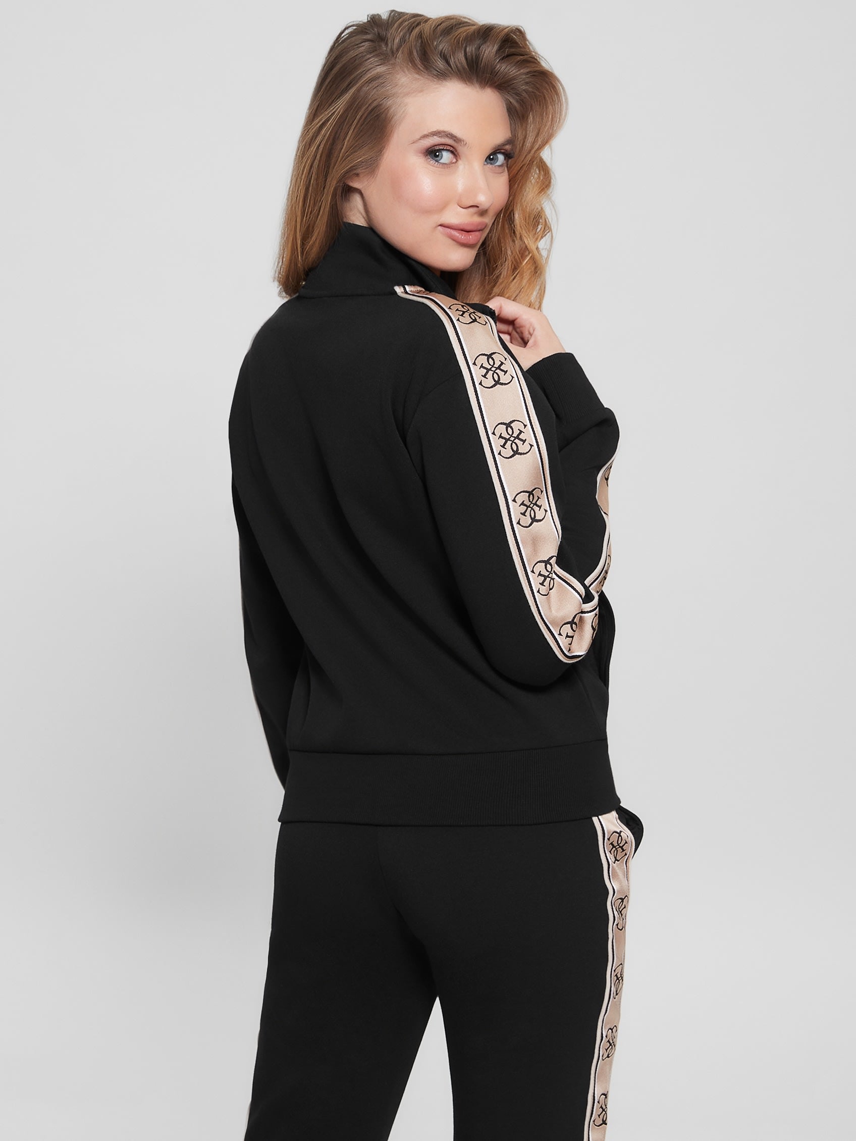 Guess Womens Britney Track Jackets In Black