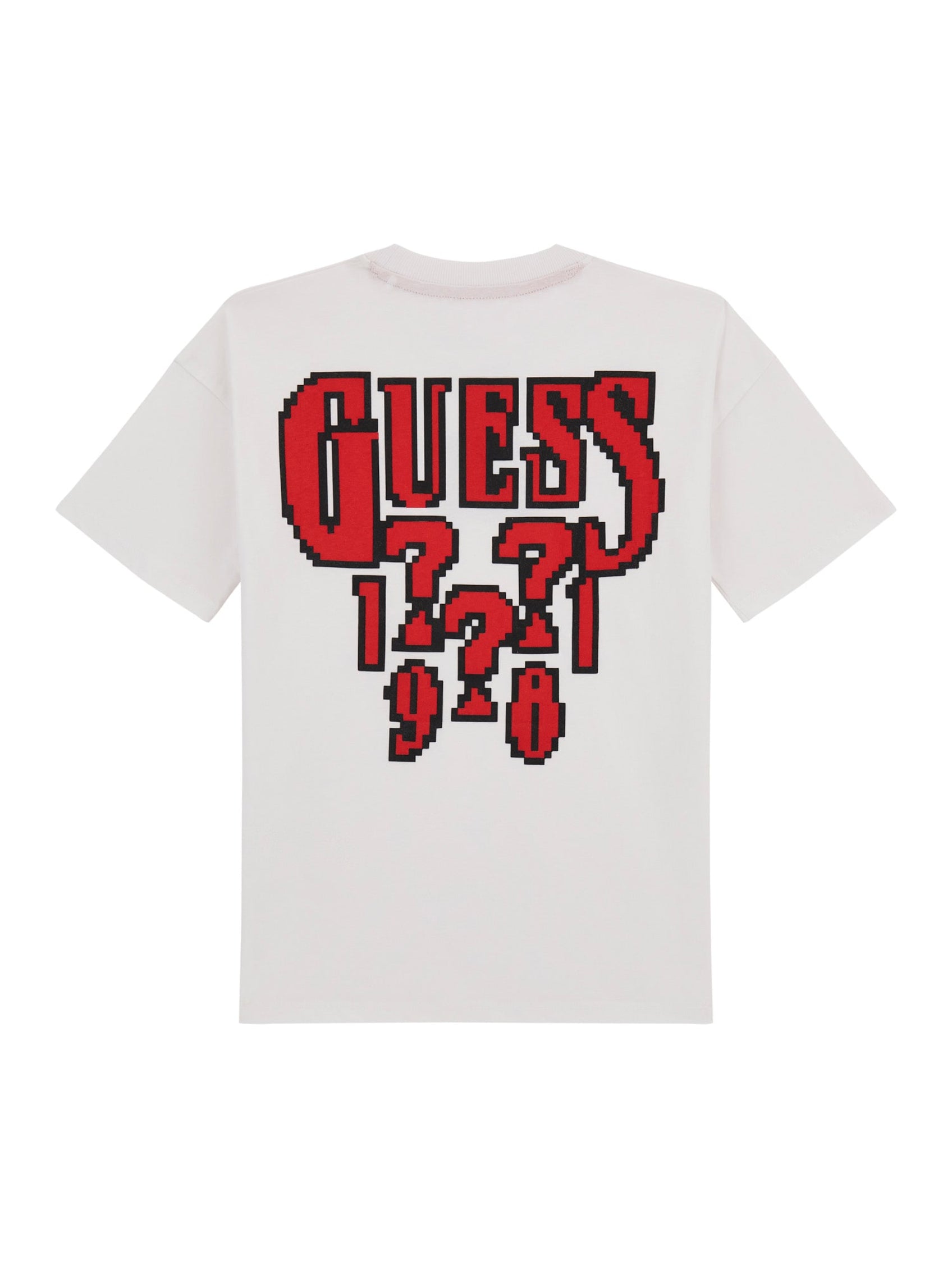 Guess Boys 7B Oversize T-Shirt In White Multi
