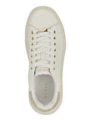 Guess Womens Elbina 4 Sneakers White & Gold