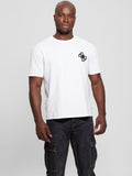 Guess Mens Bandana Applique T-Shirt In White