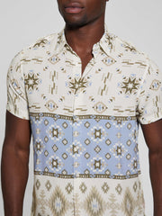 Guess Mens Eco Rayon Shirt In Multi