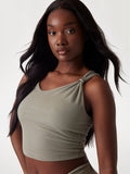 Guess Mens Aimee Jewel Grap Crop Top In Dark Green