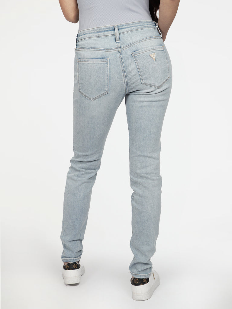 Guess Womens Lolw Rise Skinny Jeans In Light Wash