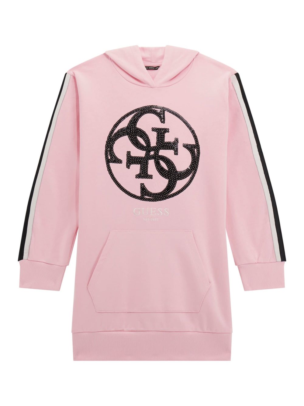 Guess Girls Hooded Active Dress In Pink