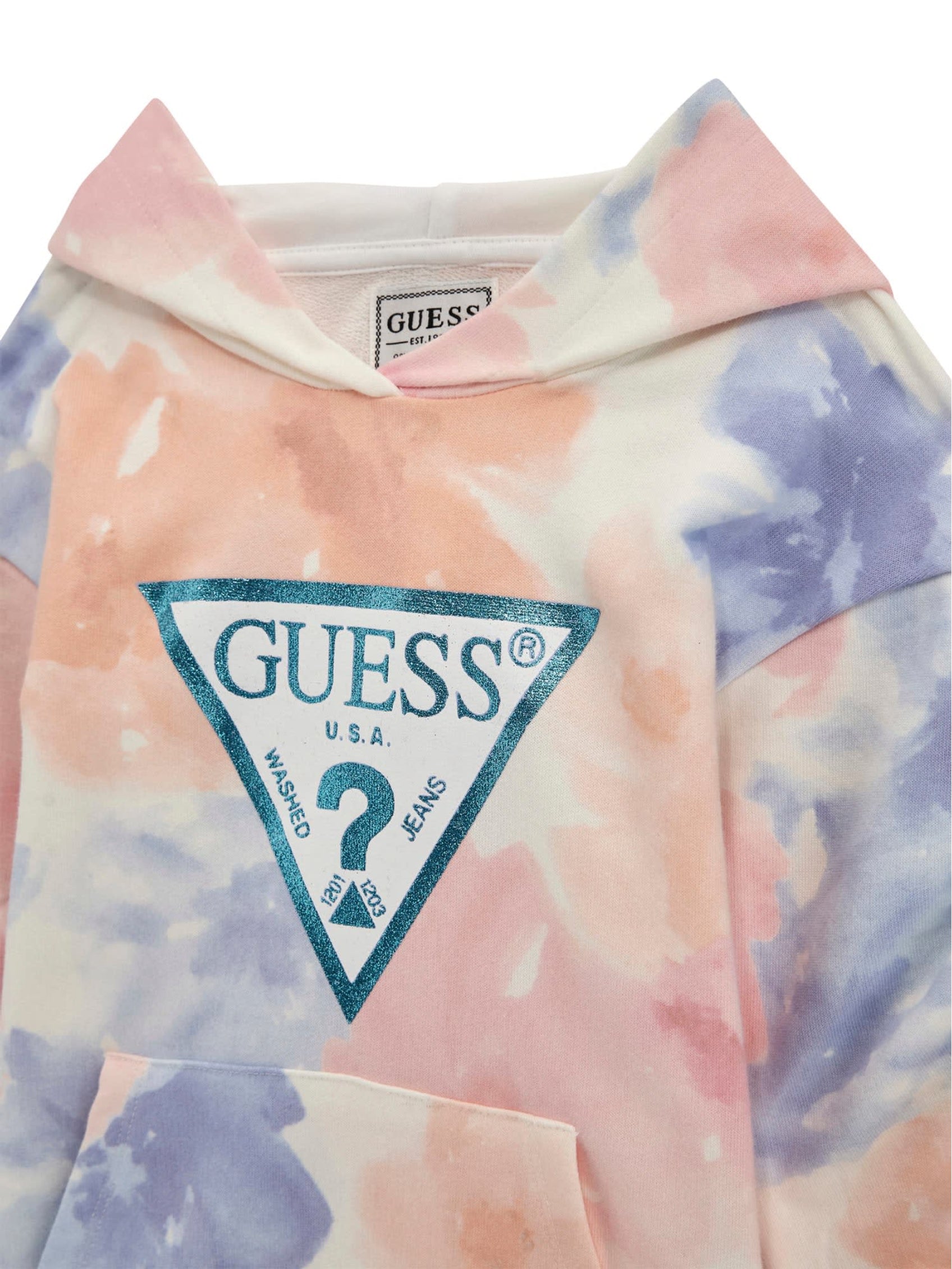 Guess Girls 2G Hooded Dress In Multi