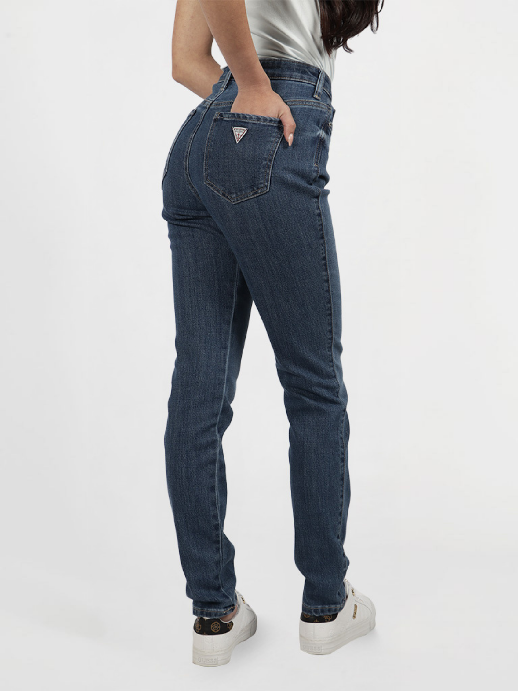 Guess Womens 1981 High Rise Medium Wash