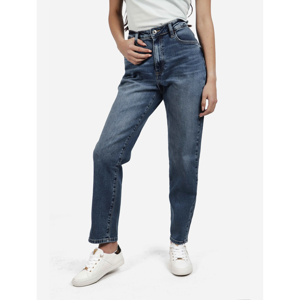 Guess Womens Joan Mom Jean In Medium Wash