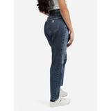 Guess Womens Joan Mom Jean In Medium Wash