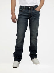 Guess Mens Bootleg Jeans In Dark Wash