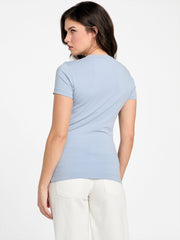 Guess Womens Logo T-Shirt In Blue