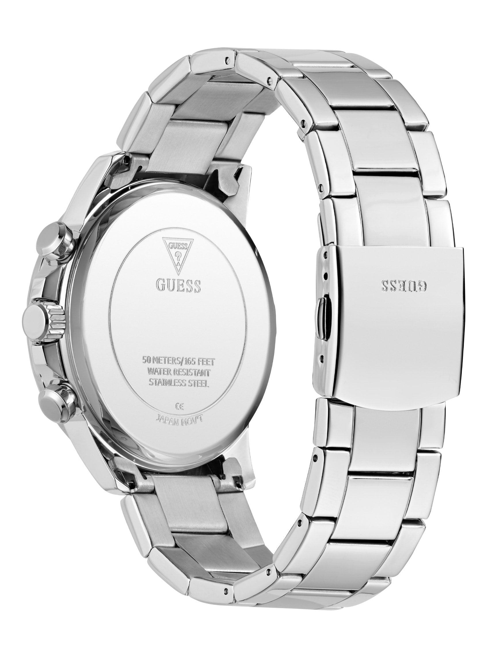 Guess Gents Silver Tone  Multi Function Watch