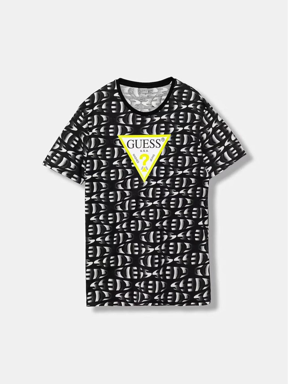 Guess Boys Round Neck T-Shirt In Black