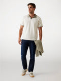 Guess Mens Weston Knit Golfer In Cream
