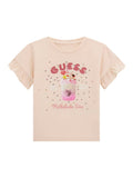 Guess Girls Short Sleeve Peach Milkshake T-Shirt