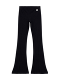 Guess Kids Straight Rib Flare Leggings Black