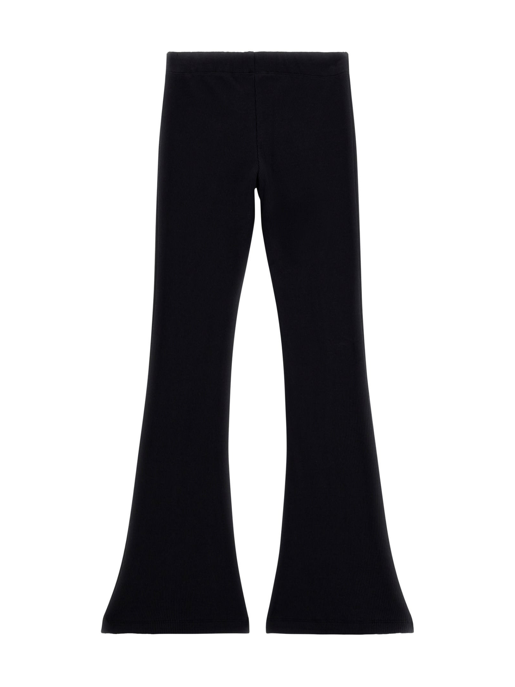 Guess Kids Straight Rib Flare Leggings Black