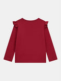 Guess Girls Long Sleeve T-shirt In Burgundy