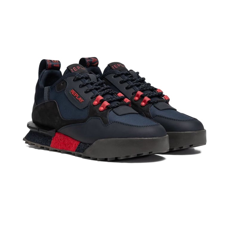 Replay Mens Field Speed Shoes In Navy and Red