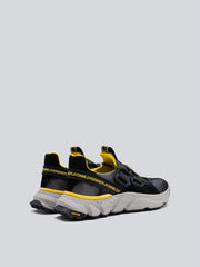 Replay Mens Split Camo Shoes Grey And Yellow