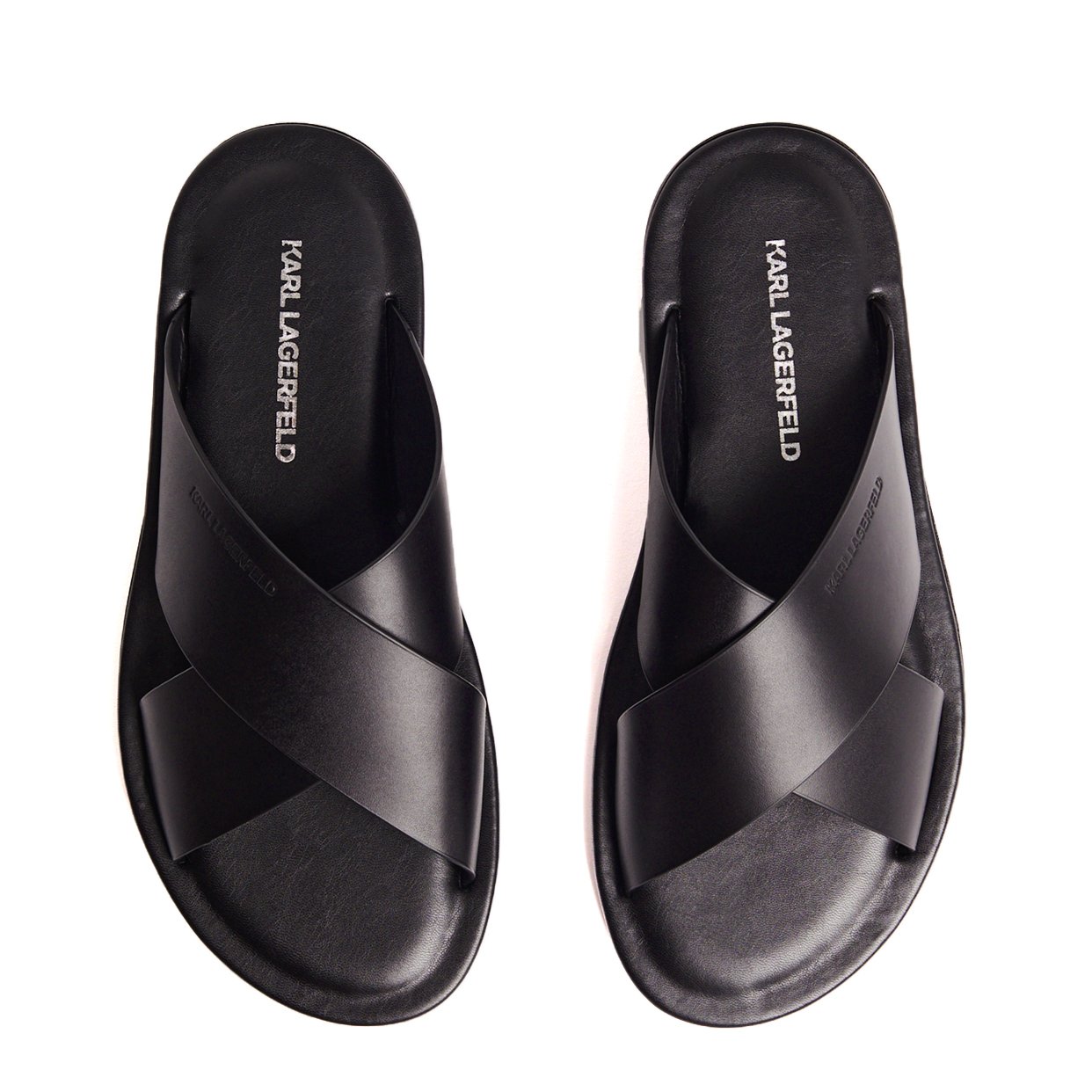 Karl Lagerfeld Kastor Iii Kross Strap Sandal Black