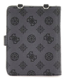 Guess Wilder Passport Holder In Charcoal