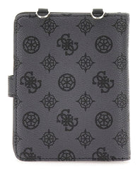 Guess Wilder Passport Holder In Charcoal