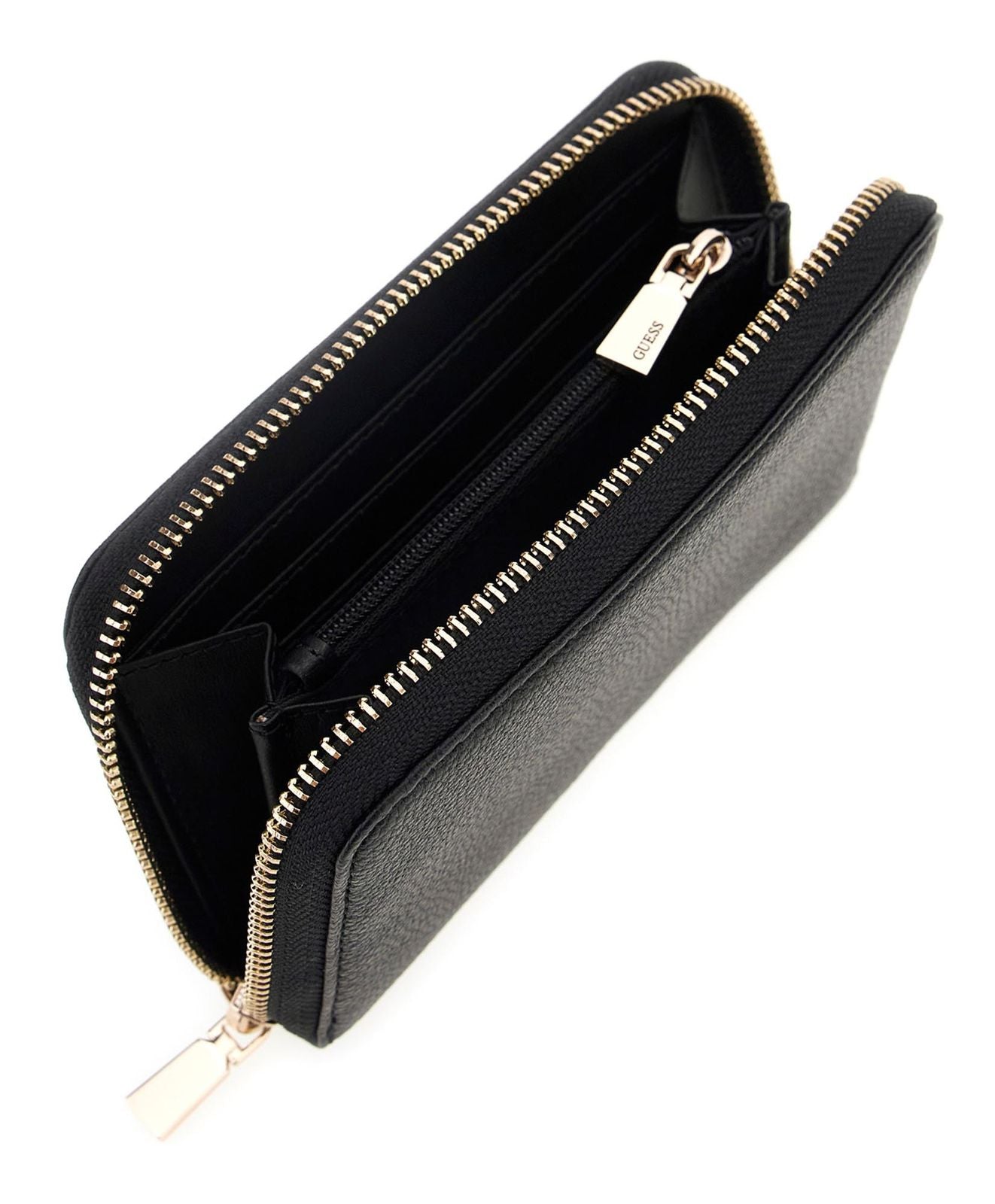 Guess Calebra Medium Zip Around Purse In Black