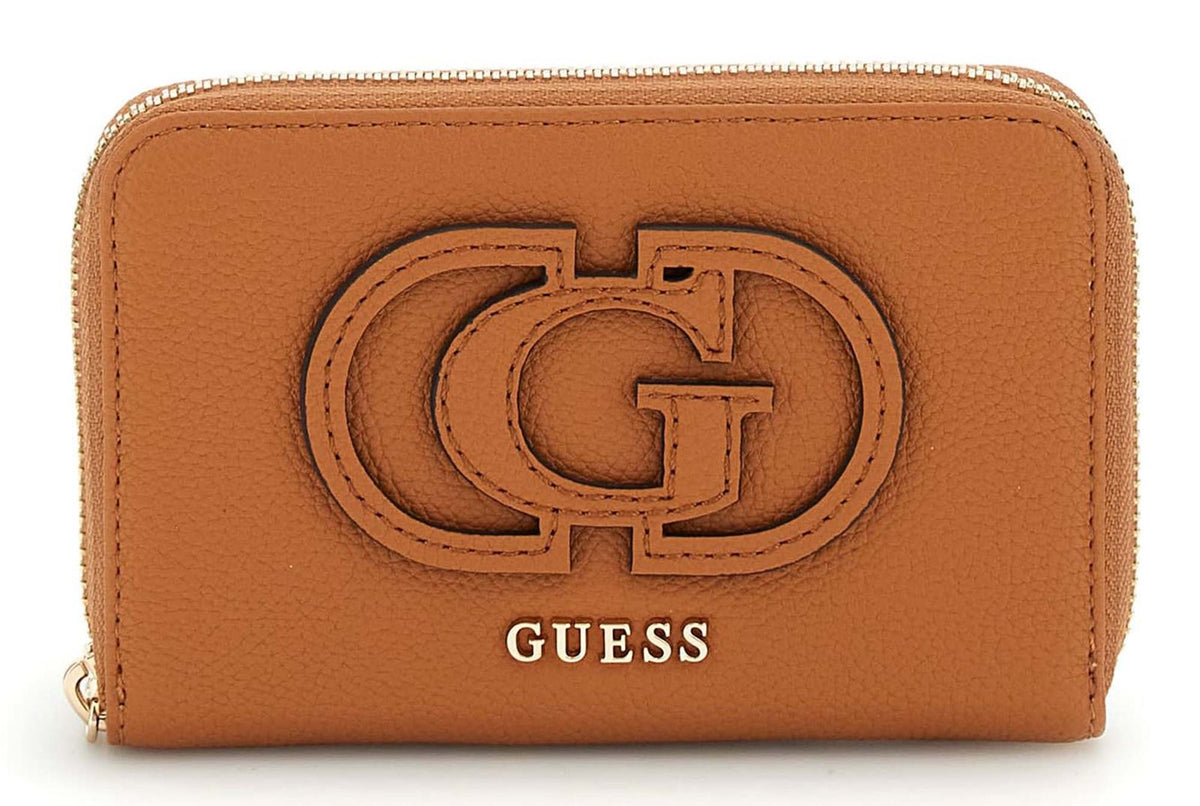 Guess Slg Calebra Slg Medium Zip Around Cognac