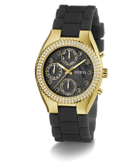 Guess Womens Multi Function Watch In Black & Gold