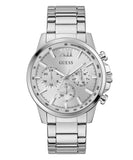 Guess Mens Walker Stainless Steel Watch In Silver