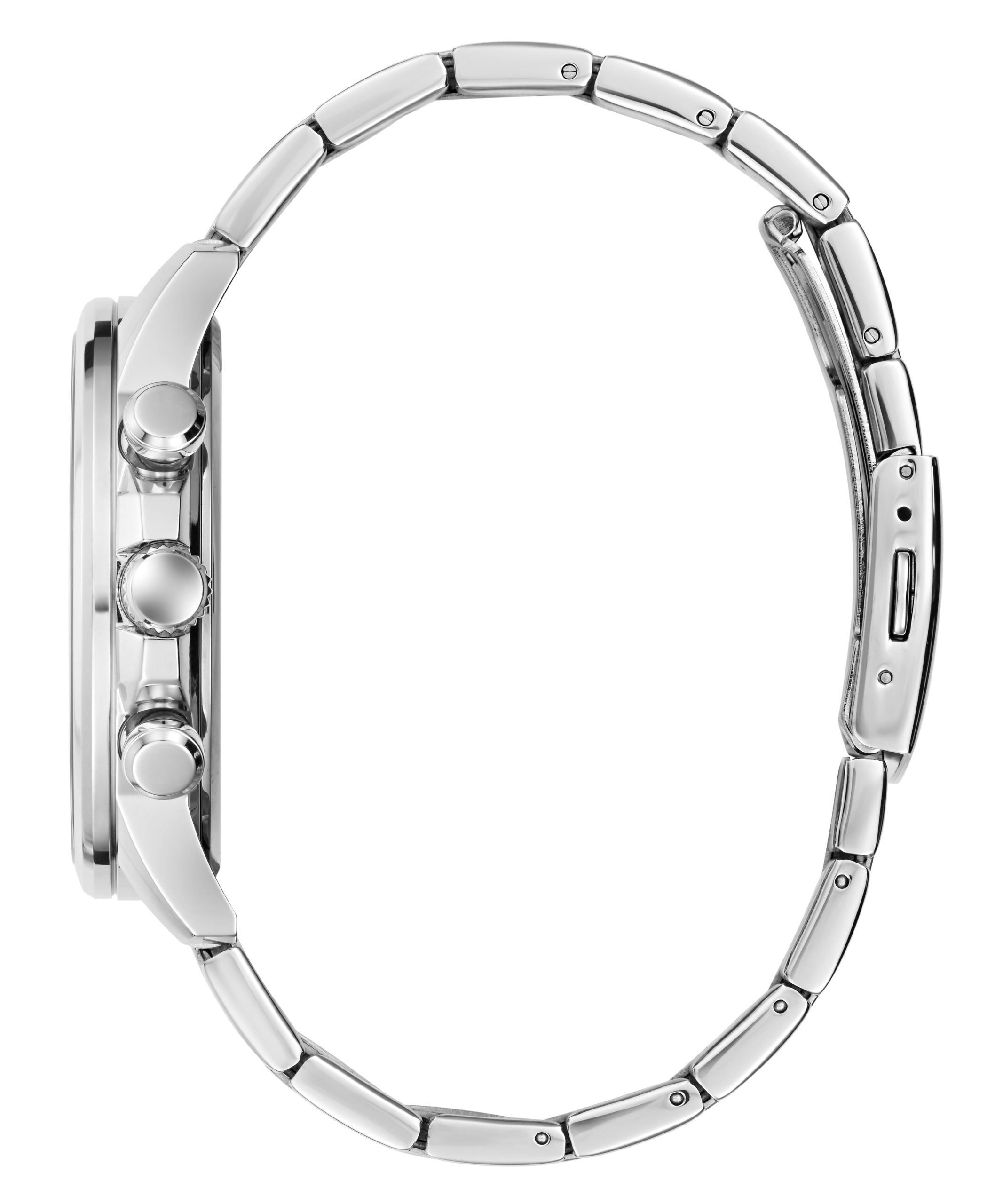 Guess Mens Walker Stainless Steel Watch In Silver