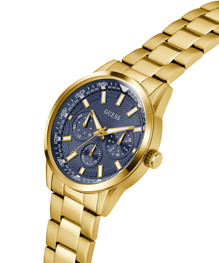 Guess Mens Multi-function Watch In Gold