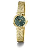 Guess Mini Ladies Watch In Gold & Green