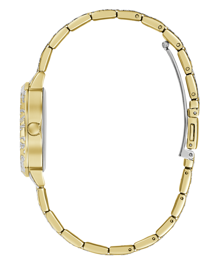 Guess Womens Jada Rose Analog Stainless Steel Watch In Gold/Champagne Dial