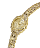 Guess Womens Jada Rose Analog Stainless Steel Watch In Gold/Champagne Dial