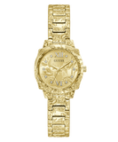 Guess Womens Jada Rose Analog Stainless Steel Watch In Gold/Champagne Dial