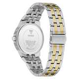 Guess Two Tone Strap Gents Watch In Green