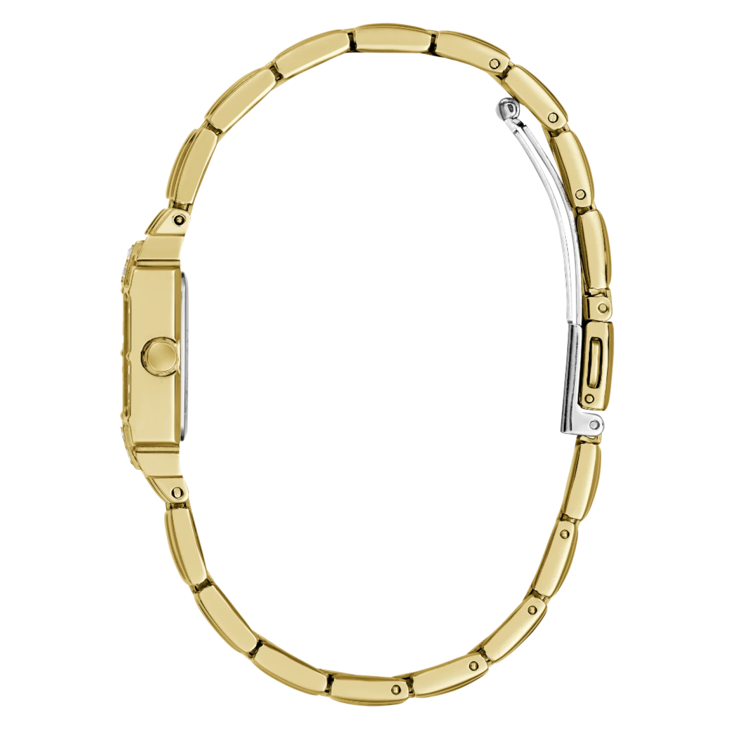 Guess Ladies Square Mini Watch In Gold