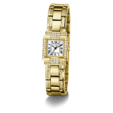 Guess Ladies Square Mini Watch In Gold