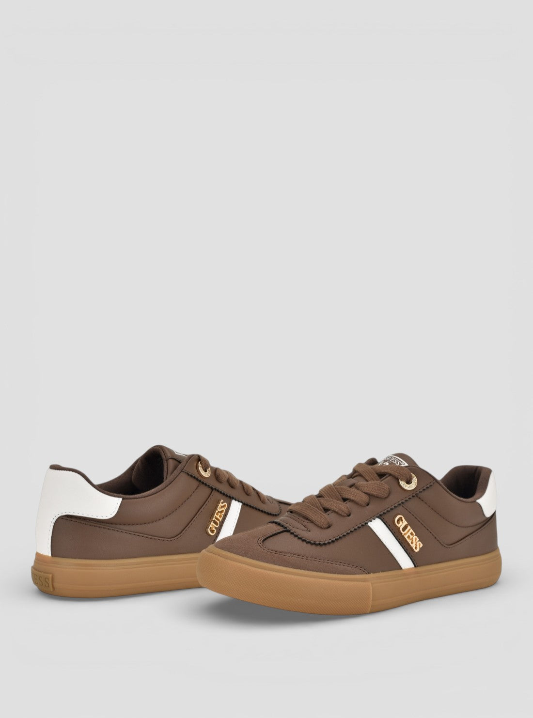 Guess Womens Loui Sneakers In Dark Brown