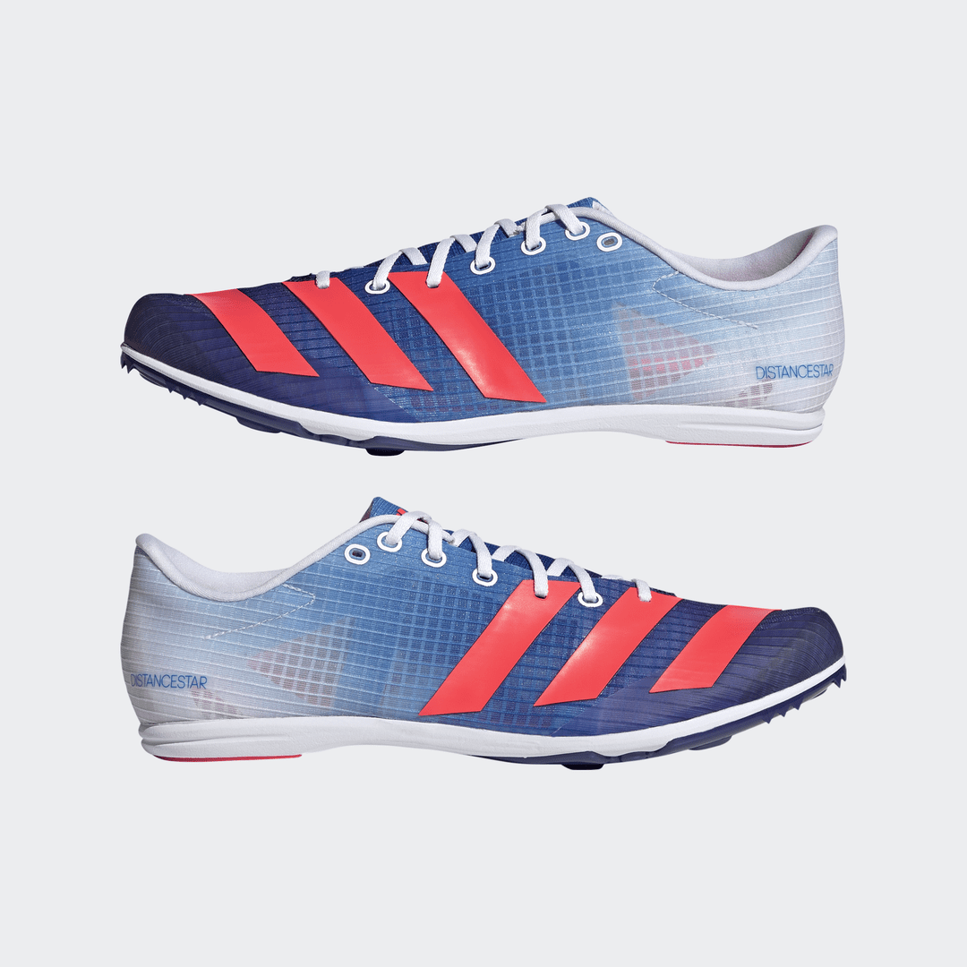 Adidas Unisex Distancestar Shoes In Legacy Indigo / Turbo / Blue Rush