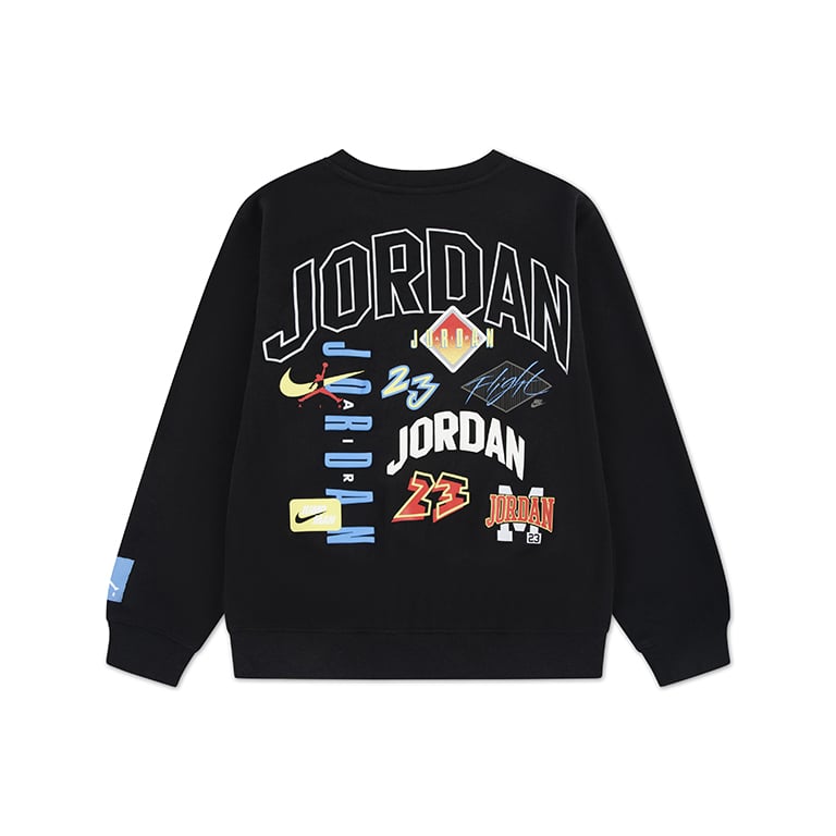 Jordan Boys MJ Dynasty Crew Neck Sweatshirt In  Black