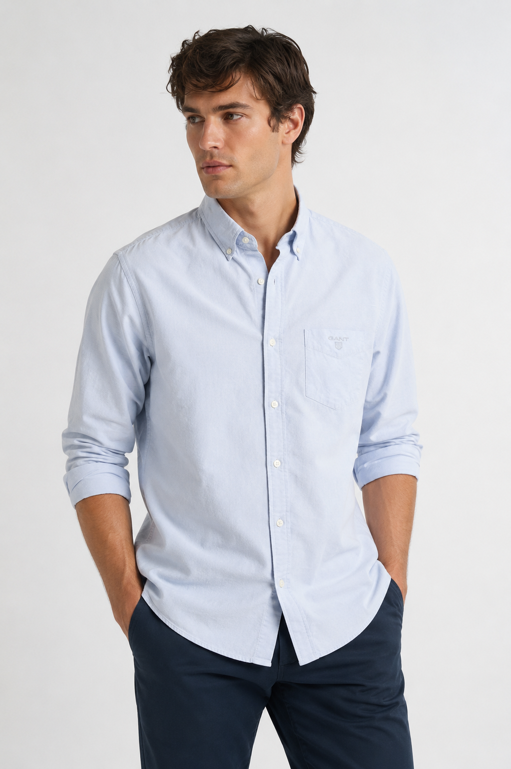 Gant O1. Campus Oxford Regular Fit Bd Shirt In Blue
