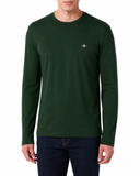 Gant Mens Regular Fit Shield Long Sleeve T-Shirt In Green