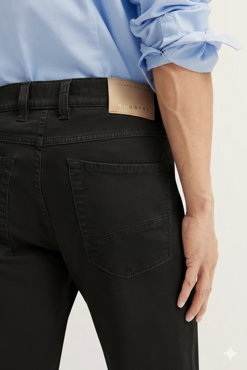 Bugatti Mens  Casual Trousers In Black